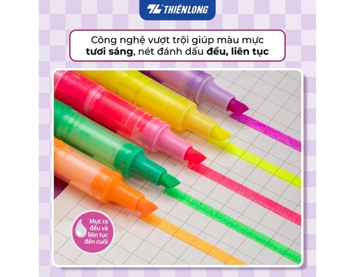 Bút Dạ Quang Free Ink HL-020 Màu Vàng Thiên Long ảnh 4