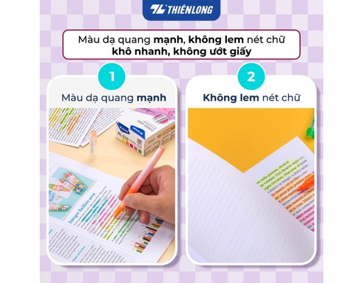 Bút Dạ Quang Free Ink HL-020 Màu Vàng Thiên Long ảnh 5