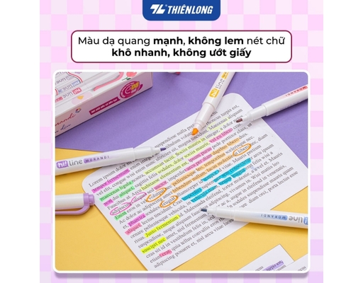 Bút Dạ Quang Morandi HL-024 Màu Xanh Thiên Long ảnh 3