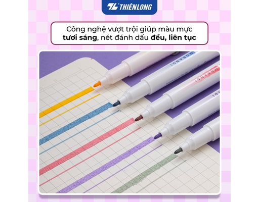 Bút Dạ Quang Morandi HL-024 Màu Xanh Thiên Long ảnh 4