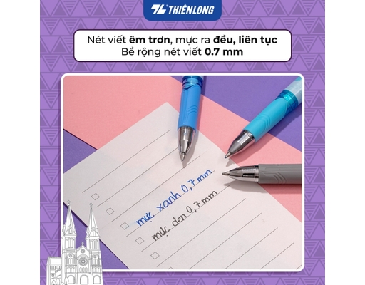 Bút Gel GEL-058 Mực Đen Thiên Long ảnh 6
