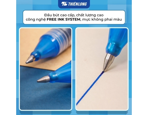 Bút Lông Bi RB-007 Mực Đen Thiên Long ảnh 3