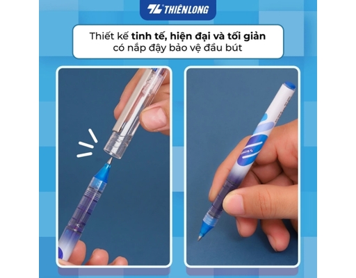 Bút Lông Bi RB-007 Mực Đen Thiên Long ảnh 4