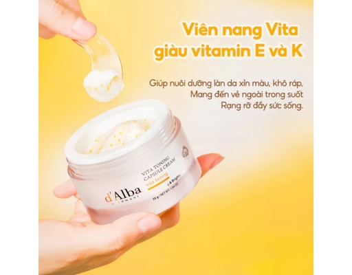 Kem Dưỡng Sáng Da Vita Toning Capsule Cream 55g D'Alba ảnh 1