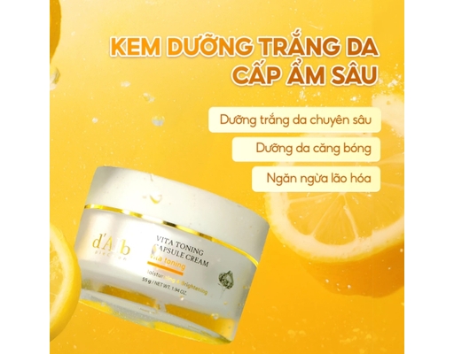 Kem Dưỡng Sáng Da Vita Toning Capsule Cream 55g D'Alba ảnh 2