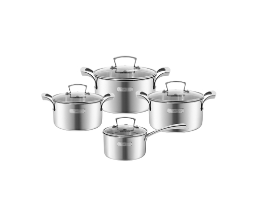 Bộ Nồi Inox Liền Khối EL3100 Size 18,20,24cm Và Quánh 16cm Elmich ảnh 0
