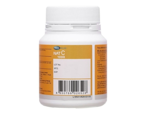 Thực Phẩm Bảo Vệ Sức Khỏe Viên Uống Bổ Sung Nat C Tăng Sức Đề Kháng 30 Viên MEGA We care ảnh 1