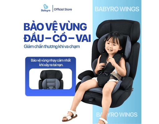 Ghế Ô Tô Babyro Wing G301I00 Cho Bé 3-12 Tuổi