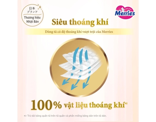 Tã Dán First Premium Siêu Thoáng Khí S52 Cho Trẻ Từ 4-8kg 52 Miếng Merries ảnh 4