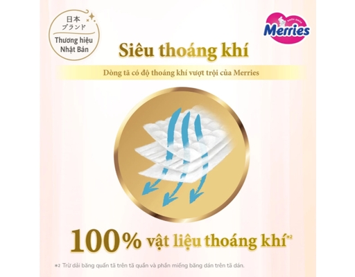 Tã Dán First Premium Siêu Thoáng Khí M48 Cho Trẻ Từ 6-11kg 48 Miếng Merries ảnh 4