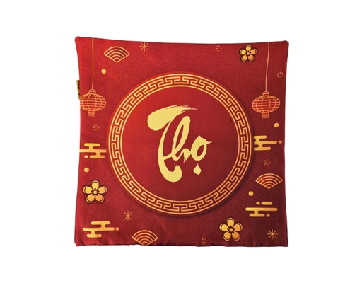 Vỏ Gối Tựa Vải Bố 45x45cm Họa Tiết Thọ Kenhome ảnh 0