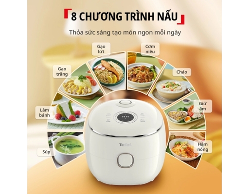 Nồi Cơm Điện Tử Mini 0.7L Pop RK535AY0 Màu Be Tefal ảnh 3