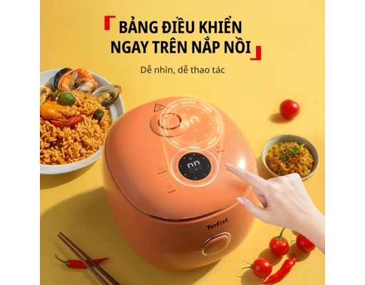 Nồi Cơm Điện Tử Mini 0.7L Pop RK5352Y0 Màu Vàng Tefal ảnh 5
