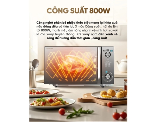 Lò Vi Sóng R-2046FB-BK 20L Sharp ảnh 6