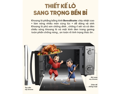 Lò Vi Sóng R-2046FB-BK 20L Sharp ảnh 8