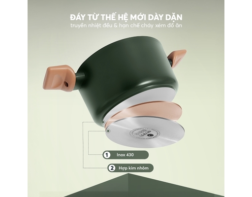 Nồi Chống Dính Ceramic Harmony EL5540PT24 Size 24cm Elmich ảnh 10