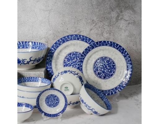 Bộ Bàn Ăn Sứ 12 Món Họa Tiết Minh Châu ảnh 3