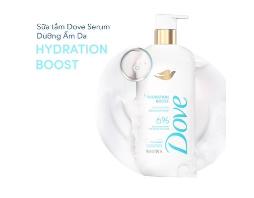 Sữa Tắm Serum Dưỡng Ẩm Tăng Cường Hydra Boost 547ml Dove ảnh 2