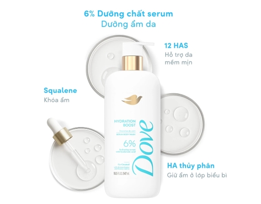 Sữa Tắm Serum Dưỡng Ẩm Tăng Cường Hydra Boost 547ml Dove ảnh 4
