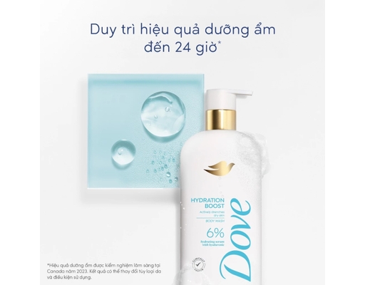 Sữa Tắm Serum Dưỡng Ẩm Tăng Cường Hydra Boost 547ml Dove ảnh 7