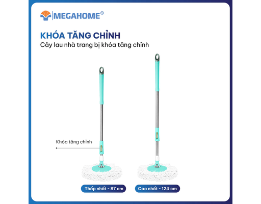 Bộ Lau Nhà Comfort X2 Rổ Nhựa 13L Megahome ảnh 6