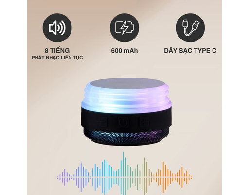 Bình Giữ Nhiệt Có Loa Bluetooth 500ml Màu Đen La Gourmet ảnh 3