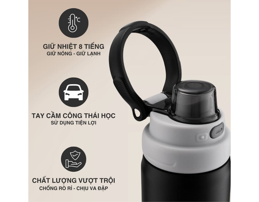 Bình Giữ Nhiệt Có Loa Bluetooth 500ml Màu Đen La Gourmet ảnh 6