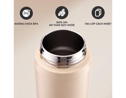 Bình Giữ Nhiệt Có Loa Bluetooth 500ml Màu Be La Gourmet ảnh 4