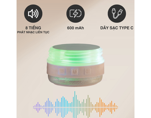 Bình Giữ Nhiệt Có Loa Bluetooth 500ml Màu Be La Gourmet ảnh 6