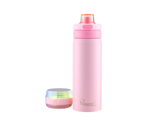 Bình Giữ Nhiệt Có Loa Bluetooth 500ml Màu Hồng La Gourmet ảnh 1
