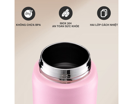 Bình Giữ Nhiệt Có Loa Bluetooth 500ml Màu Hồng La Gourmet ảnh 7