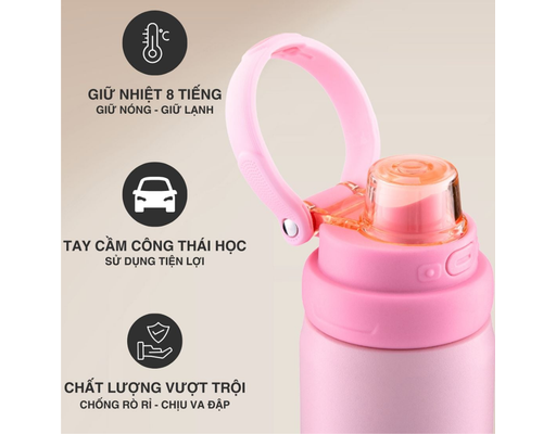 Bình Giữ Nhiệt Có Loa Bluetooth 500ml Màu Hồng La Gourmet ảnh 8
