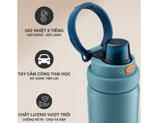 Bình Giữ Nhiệt Có Loa Bluetooth 500ml Màu Xanh La Gourmet ảnh 7