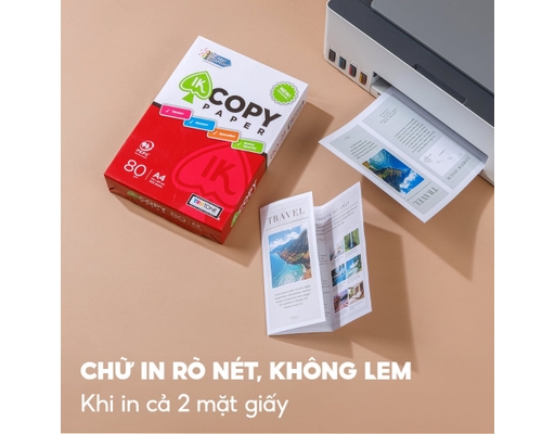 Ream Giấy A4 80gsm IK Copy 500 Tờ Thiên Long ảnh 6