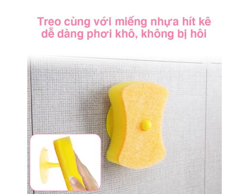 Miếng Bọt Biển Rửa Bát Kèm Móc Treo MyJae ảnh 3