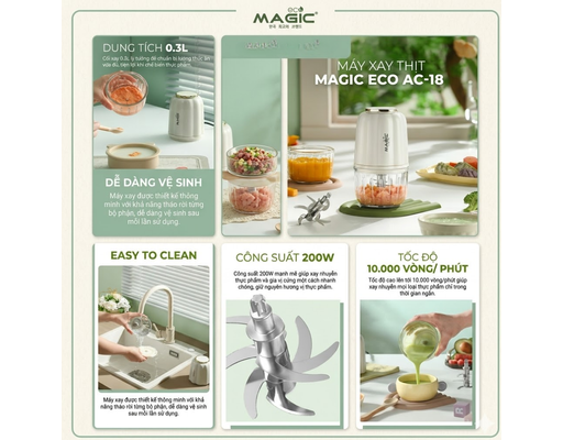Máy Xay Thịt ECO AC-18 Magic ảnh 1