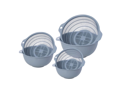 Bộ 3 Thau Rổ Bioplas 20cm+24cm+30cm Biohome ảnh 1