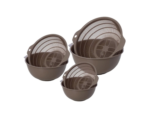 Bộ 3 Thau Rổ Bioplas 20cm+24cm+30cm Biohome ảnh 2