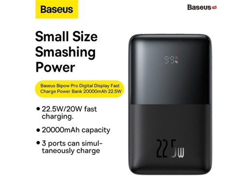 Sạc Dự Phòng Enerfill Bipow2 Pro 10000mAh 22.5W Màu Đen Baseus ảnh 1