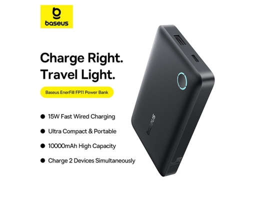 Sạc Dự Phòng Enerfill FP11 10000mAh 15W  Màu Đen Baseus ảnh 1