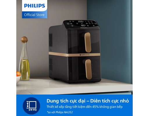 Nồi Chiên Không Dầu 2 Tầng NA462/70 Dung Tích 10L Philips ảnh 10