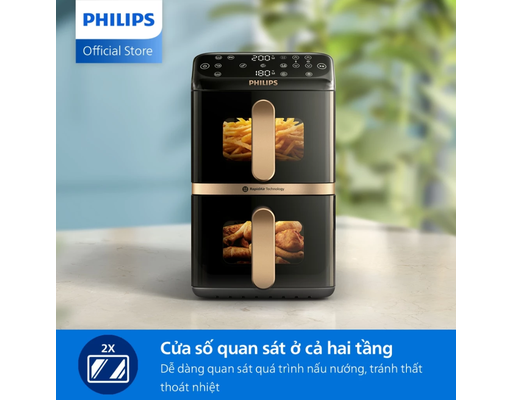 Nồi Chiên Không Dầu 2 Tầng NA462/70 Dung Tích 10L Philips ảnh 11