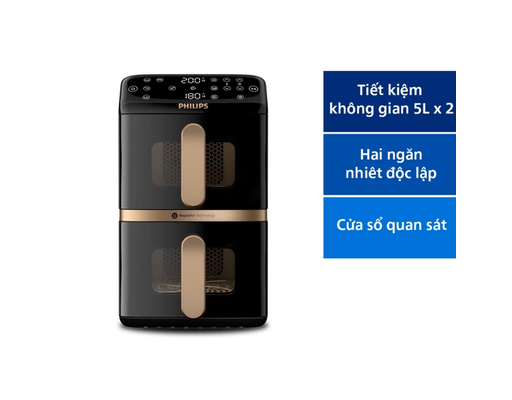 Nồi Chiên Không Dầu 2 Tầng NA462/70 Dung Tích 10L Philips ảnh 2