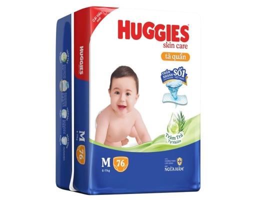 Tã Quần Skin Care Super Jumbo M76 Cho Bé Từ 6-11kg 76 Miếng Huggies ảnh 1