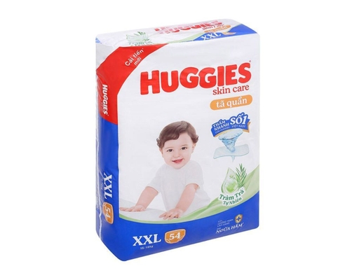 Tã Quần Skin Care Super XXL54 Cho Bé 15-19kg 54 Miếng Huggies ảnh 1