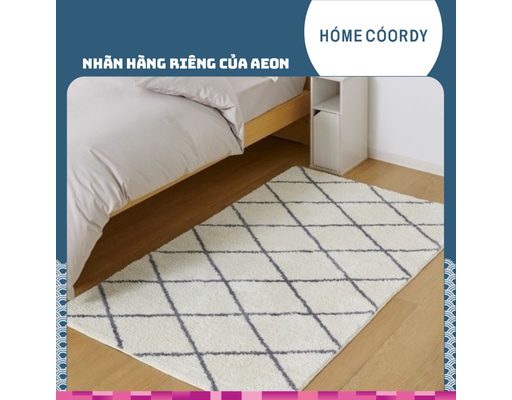 Thảm Trải Sàn Mềm Mại Shaggy 90x180cm Màu Ngà HÓME CÓORDY ảnh 0