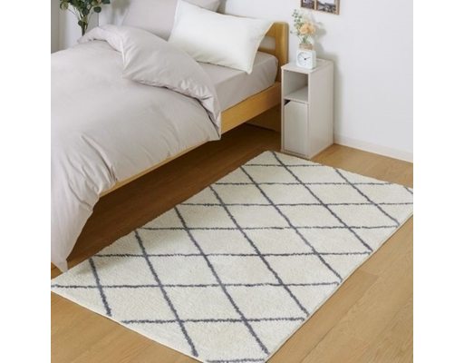 Thảm Trải Sàn Mềm Mại Shaggy 90x180cm Màu Ngà HÓME CÓORDY ảnh 2