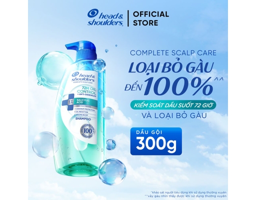 Dầu Gội 72 Giờ Kiểm Soát Dầu Và Làm Sạch Gàu Vượt Trội 300g Head & Shoulders ảnh 2