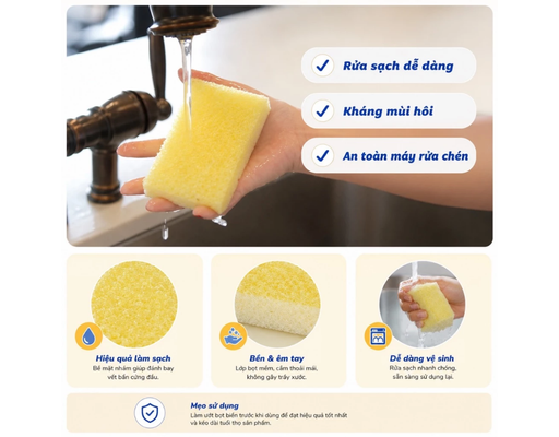 Miếng Chùi Rửa Sponge Daddy Essentials Scrub Daddy ảnh 2