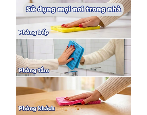 Set 3 Miếng Chùi Rửa Scrub Basics Mop Ups Scrub Daddy ảnh 5